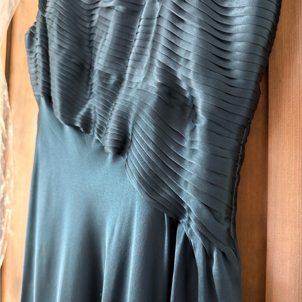 Laundry By Shelli Segal Blue One Shoulder Evening Gown